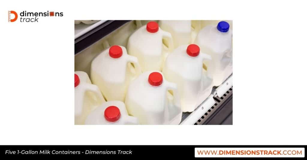 Five 1-Gallon Milk Containers