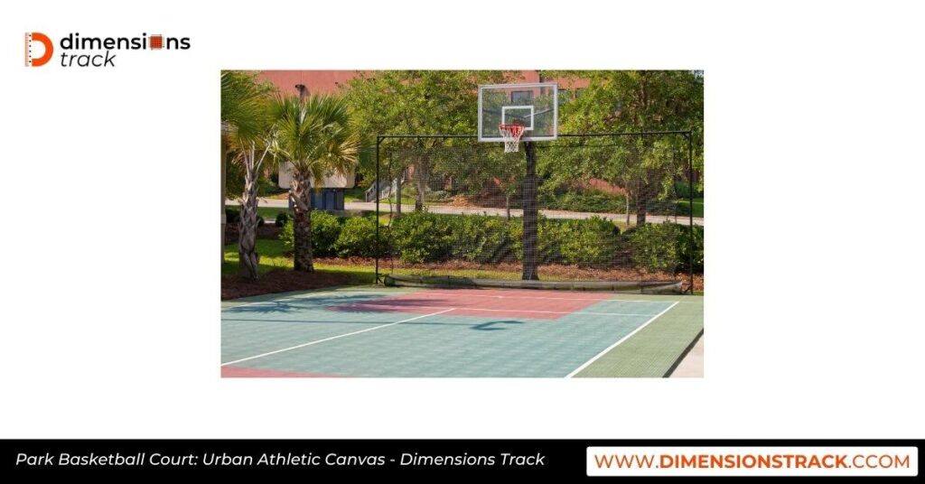 Park Basketball Court: Urban Athletic Canvas